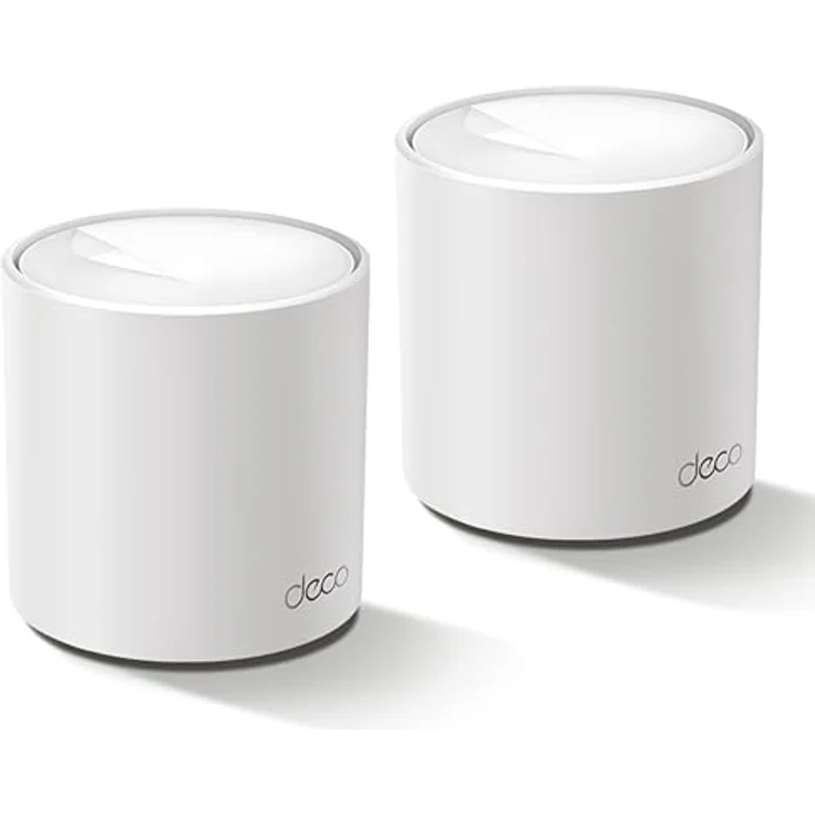 TP-Link Deco X1500 Mesh WLAN Set (2 Pack), Wi-Fi 6 AX1500 Dual Band Router & Repeater, 2X Gigabit Ports, empfohlen für Häuser mit 3-4 Schlafzimmern, Umfassender Jugendschutz, WPA3 – Bild 1