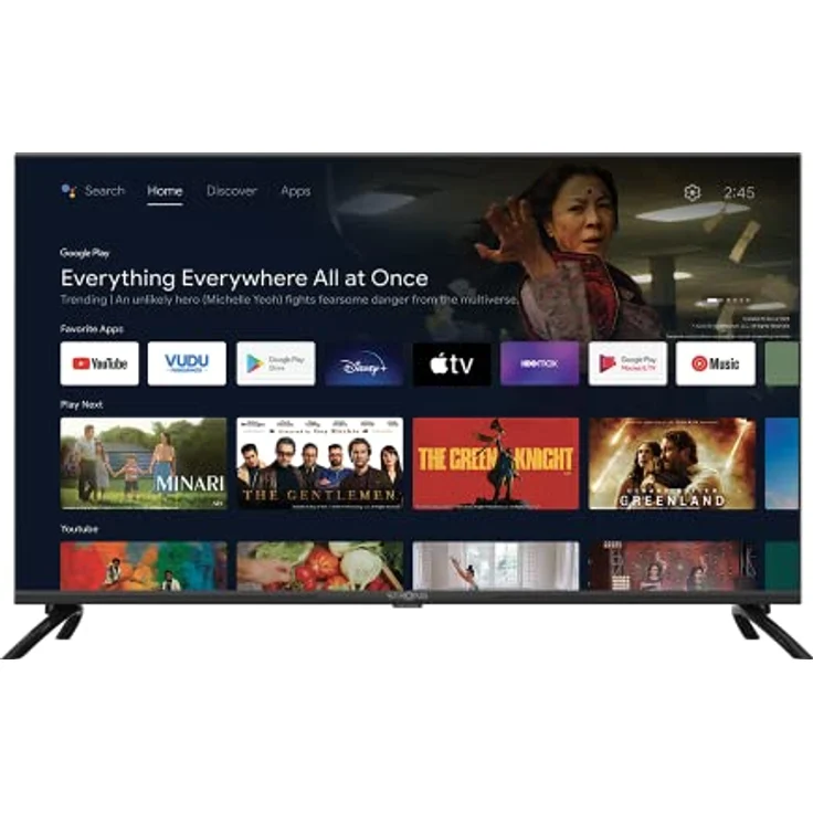 STRONG SRT40FD5553, 40 Zoll Smart TV, 100cm, Full HD Fernseher, Triple Tuner, HDR, androidtv, Sprachbedienung mit Google – Bild 1