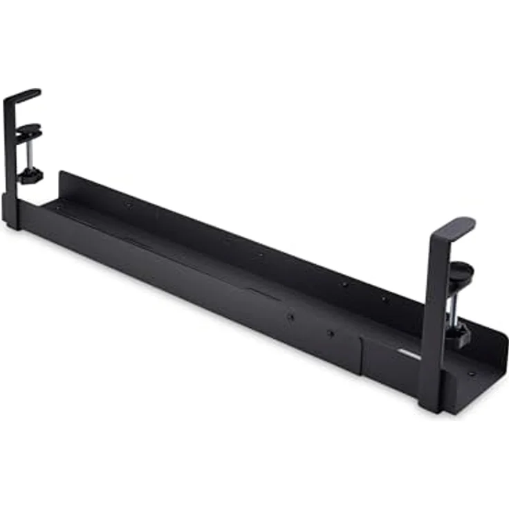 Startech.com Rack, Schreibtischkabelkanal mit Längenanpassung, Kabelwanne unter Tisch montierbar, 80 cm, Schwarz – Bild 2