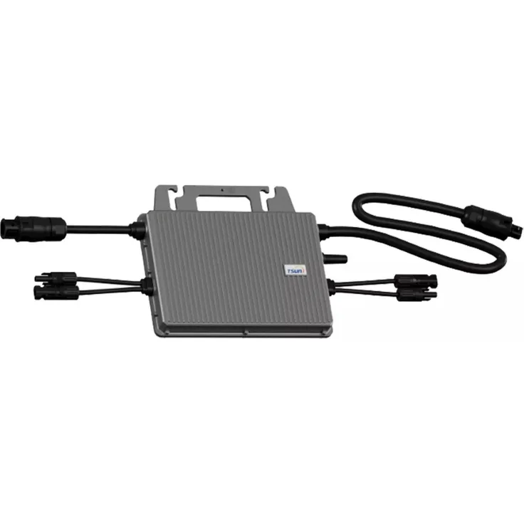 Tsun TSOL-MS800, Balkonkraftwerk Microwechselrichter 800W mit 5m Kabel, hohe Effizienz bis 96,7% und einfache Plug-&-Play-Installation