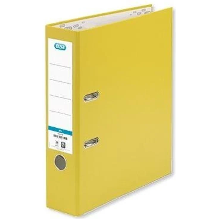 ELBA Aktenordner Ordner smart Pro 80mm DIN A4 gelb Pappe Polypropylen - rado-Ösen für standfestes Aufstellen, auswechselbares Rückenschild, ELBA print Beschriftungsmöglichkeit – Bild 1