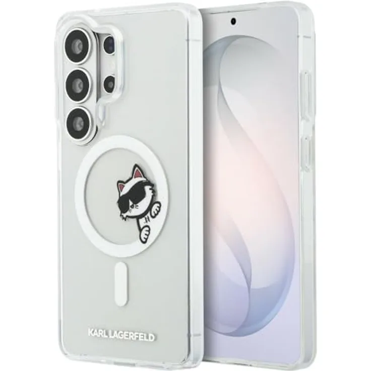 CG MOBILE Karl Lagerfeld IML Guck-Guck Choupette, transparente MagSafe Hülle für Samsung Galaxy S26 Ultra, TPU/PC Material