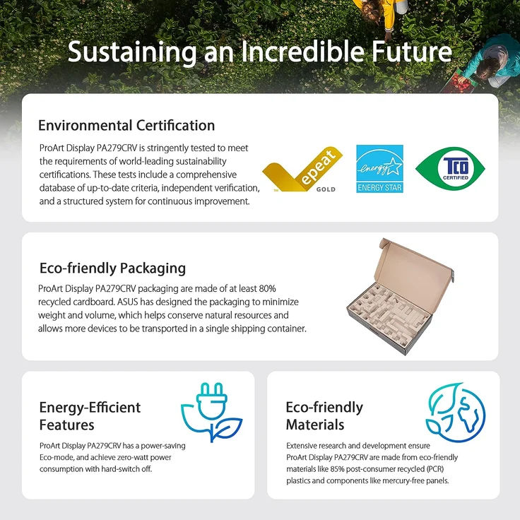 ASUS ProArt PA279CRV | 27 Zoll 4K UHD Professioneller Monitor | 16:9 IPS, 3840x2160 | ergonomisch, Pivot, Calman, hohe Farbtreue, DisplayHDR 400 | DisplayPort, HDMI, 96W USB-C, USB-Hub, Speaker – Bild 8