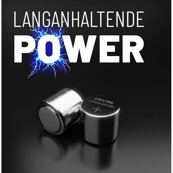 Absina Knopfzelle CR 1/3 N 3V, Lithium Batterie mit 160mAh, ideal für Elektronik und medizinische Geräte, temperaturebeständig -40°C bis +60°C, 1 Stück – Bild 5
