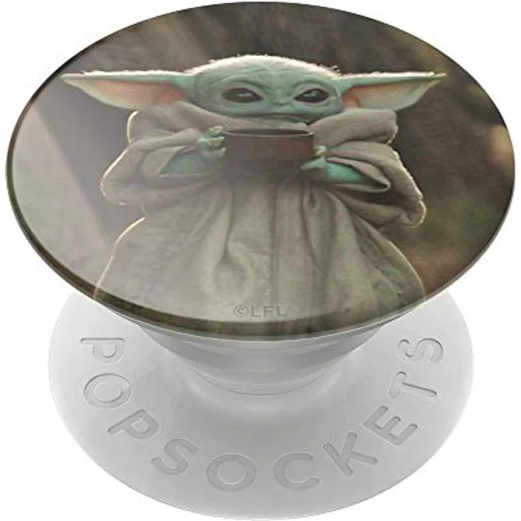 PopSockets PopGrip - Ausziehbarer Sockel und Griff für Smartphones und Tablets mit einem Austauschbarem Top - The Child (Baby Yoda) - Preisvergleich