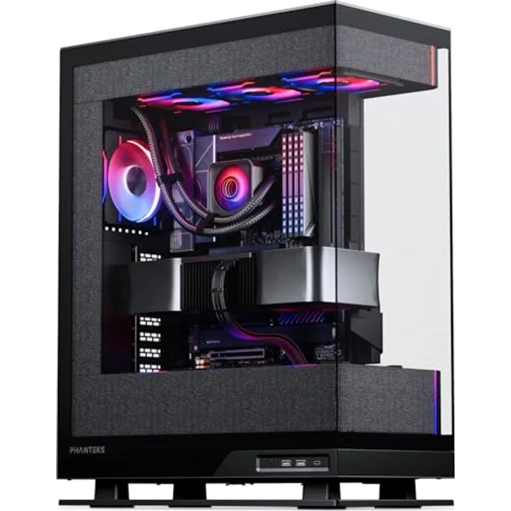 Phanteks Evolv X2 Matrix, Midi-Tower Gaming-PC-Gehäuse mit Platz für E-ATX-Mainboards und optimale Kühlung, Schwarz – Bild 2