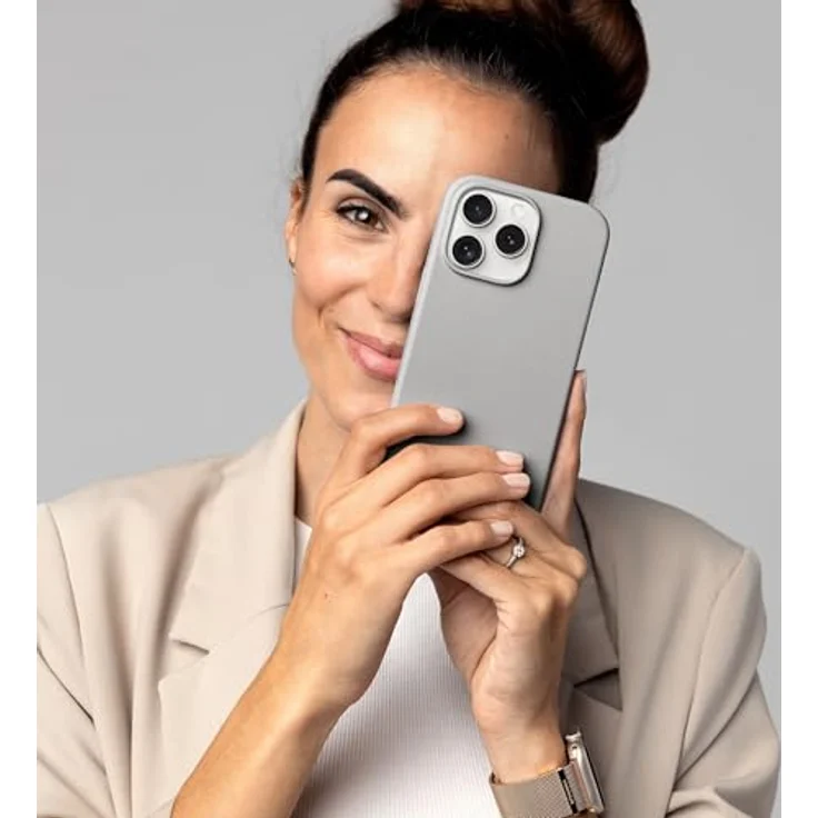 Vonmählen Soft Silicone Case Cover für Apple iPhone 16 Pro, Hellgrau, versandkostenfrei – Bild 3