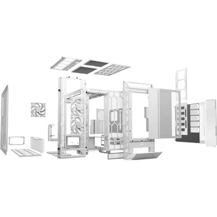be quiet! Dark Base Pro 901 White PC-Gehäuse maximaler Airflow, 3X Silent Wings 4 PWM Lüfter, nahezu unhörbarer Betrieb, Touch-sensitives I/O-Panel invertiertes Layout möglich ARGB-Beleuchtung, BGW51 - Preisvergleich – Bild 5