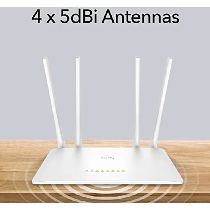 Cudy Intelligenter WiFi-Router WR1200, AC1200, Dual Band, 10/100 Mbps LAN, 5 dBi Antennen, VPN, Ap – Bild 3