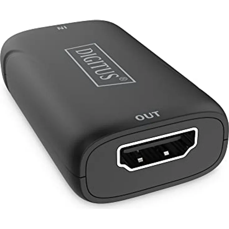 DIGITUS HDMI Repeater, 4K@60Hz, 18G, 15 m, HDR, Schwarz