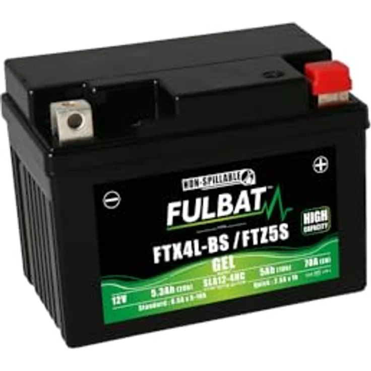 Fulbat High Power 5AH GEL Batterie FTX4L-BS / FTZ5S SLA, wartungsfrei und wasserdicht, ideal für kaltes Wetter – Bild 1