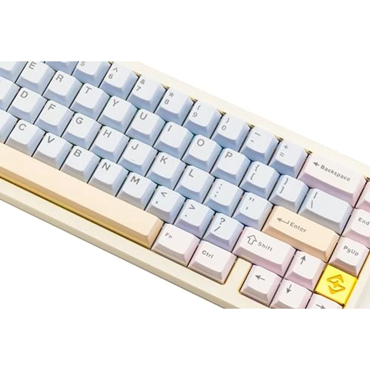 CutiePcs WOBKEY Zen 65 Mechanische Tastatur, CNC-Aluminiumgehäuse, Hot-Swappable, Tri-Mode (BT/2,4G/USB-C), RGB-Beleuchtung, für Mac & Windows geeignet (Ultra Weiß Gold) – Bild 4
