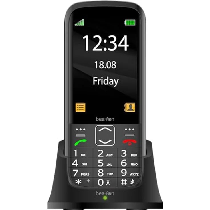 Beafon, SL270, Silverline, Handy, Bartype, Tastentelefon, Seniorentelefon mit SOS Notruftaste, 3,5" (8,89cm) Display, schwarz – Bild 1