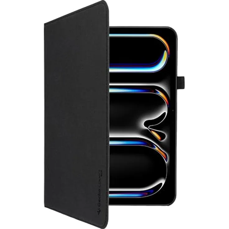 Gecko Covers Easy-Click Eco Tablethülle für iPad Pro 11 (2025/2024) M5/M4, 100% GRS-Material, automatischer Schlaf/Wach-Effekt, schwarz