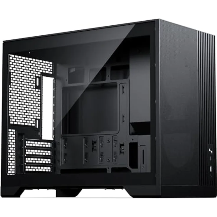 Phanteks XT M3 Mini-PC-Gehäuse, mATX, Tempered Glass, schwarz, mit Platz für Grafikkarten bis 430 mm, neun Lüfter und Radiator bis 360 mm
