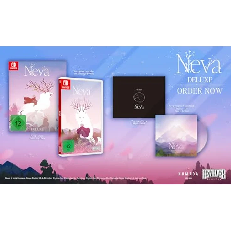 Devolver Digital Neva Devolver Deluxe Edition - Switch, emotional aufgeladenes Action-Abenteuer mit exklusiven Extras - gebundenes Artbook, originaler Soundtrack, Sammlerbox – Bild 2