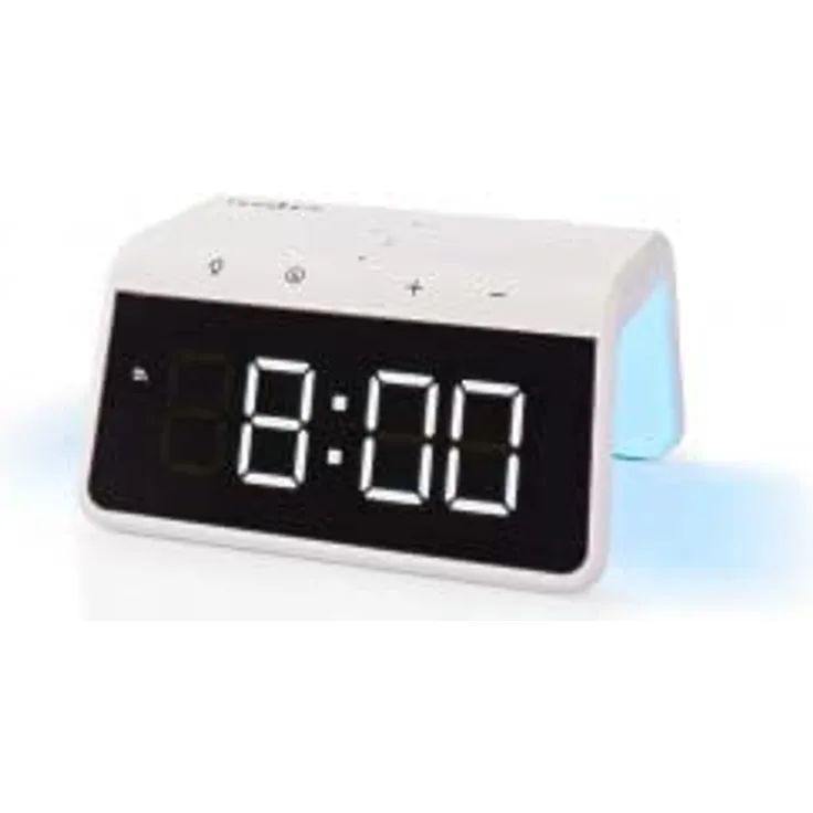 Nedis Wecker Kabelloses Ladegreät | Qi Zertifiziert | 5/7.5/10 / 15 W | USB-A Stecker | Nachtlicht | 2 Alarmzeiten | Snooze-Funktion - Preisvergleich