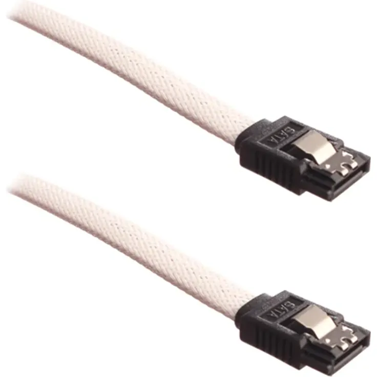 DUTZO Sleeved SATA-Kabel, 0.5 m, unterstützt SATA-I/II/III, weiß