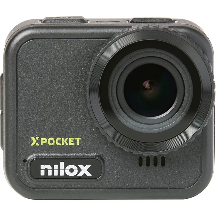 Nilox Xpocket, kompakte Action Cam mit wasserdichtem Gehäuse bis 21 Meter, Schwarz