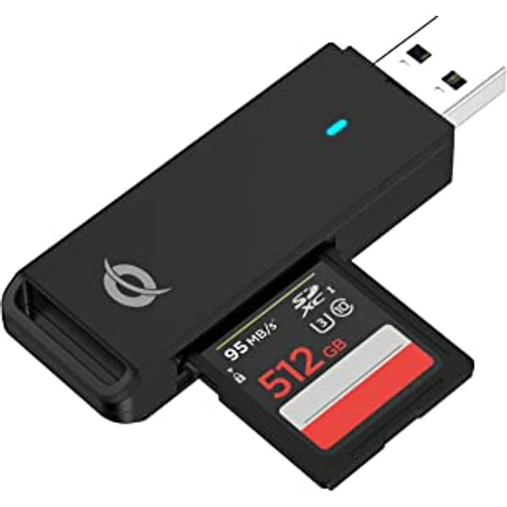 Conceptronic BIAN02B SD-Kartenleser, USB 3.0 Card Reader in schwarz, kompatibel mit SD, SDHC, SDXC, Micro SD/T-Flash – Bild 2