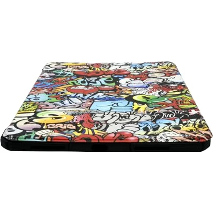 REALPOWER iPad 10 Case 10,9", Design Graffiti Bookcover für Apple, 10. Generation, Rot – Bild 2