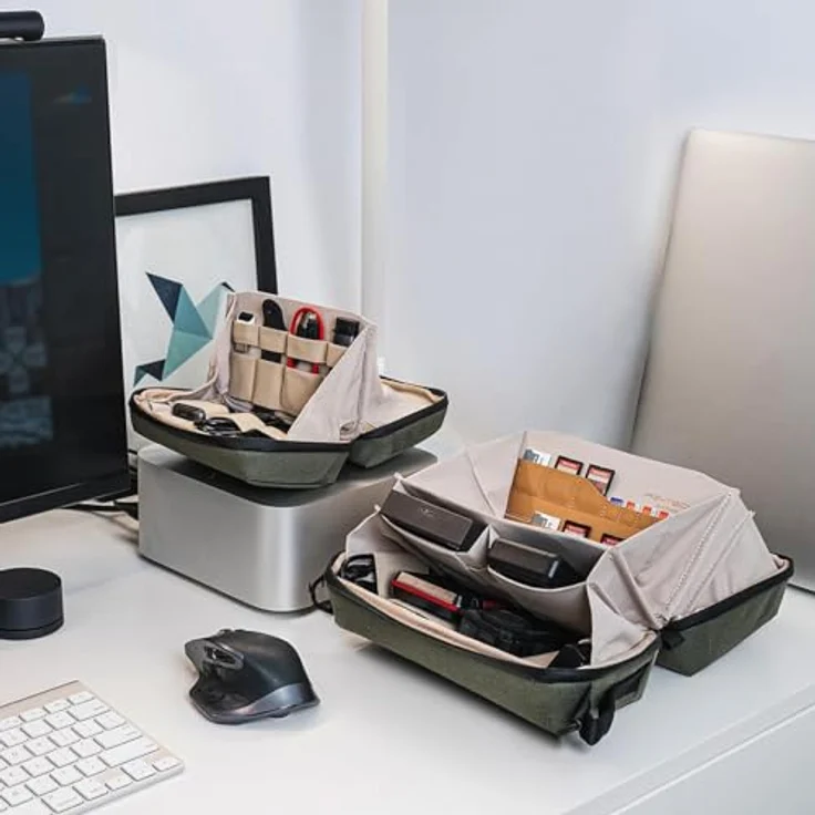 Pgytech Tech Pouch Grün, Kamera Zubehörtasche mit 5.18 l, wasserabweisend und Organizer für kleines Zubehör – Bild 7