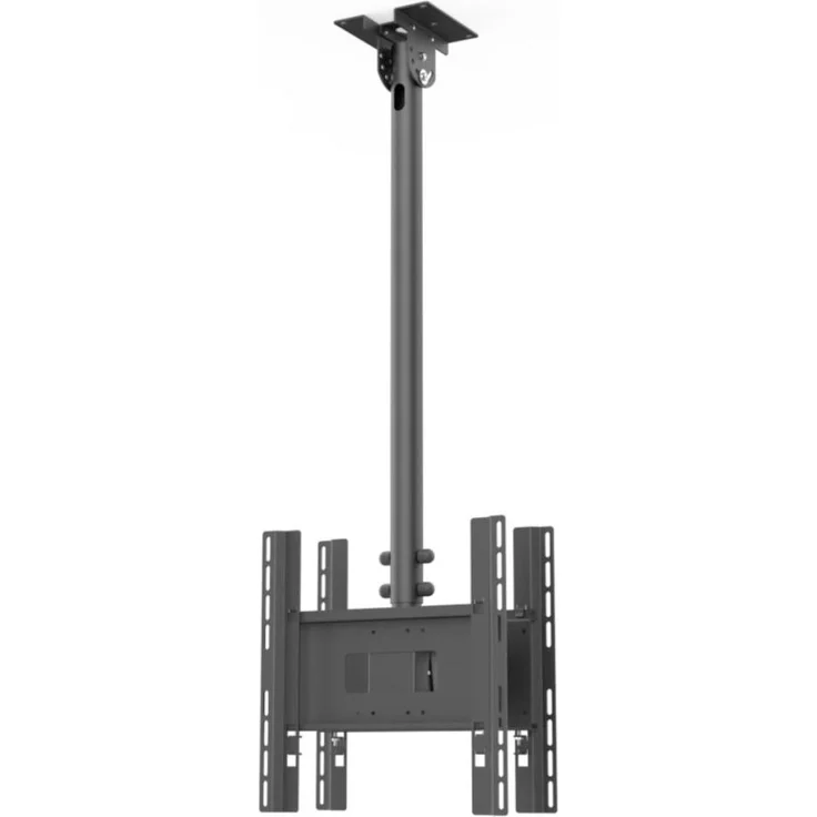 Smart-Media SMS 02-115-1 Dual Monitor Deckenhalterung, für zwei Displays bis 50 kg, VESA bis 400×400 mm, Höhenverstellbar, schwarz
