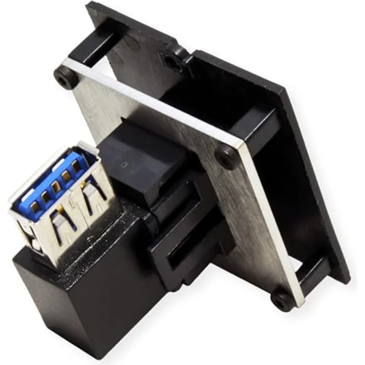 Bachmann Rahmen 1xUSB 3.0, 90° Abgang seitlich, USB-Anschluss für Installation in Möbeln – Bild 3