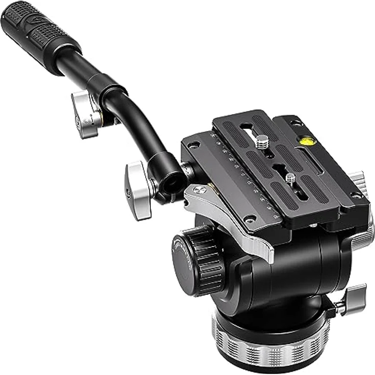 Leofoto BV-20, 2-Wege-Neiger/Videokopf mit 360° Schwenkbereich und langem Bedienarm – Bild 1