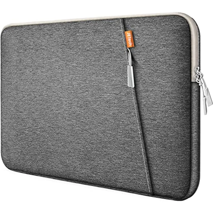 JETech Laptoptasche Hülle für 13,3 Zoll MacBook Air/Pro, 14 Zoll MacBook Pro 2021 M1, 13-13,6 Zoll Notebook, Wasserdicht Laptophülle Stoßfest Laptop Sleeve mit Zubehörtasche (Grau) – Bild 1
