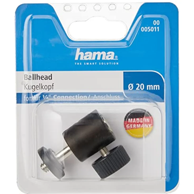 Hama Kugelkopf (Gewinde B 1-4 Zoll, Höhe 38 mm, geeignet für Stativ) schwarz – Bild 4
