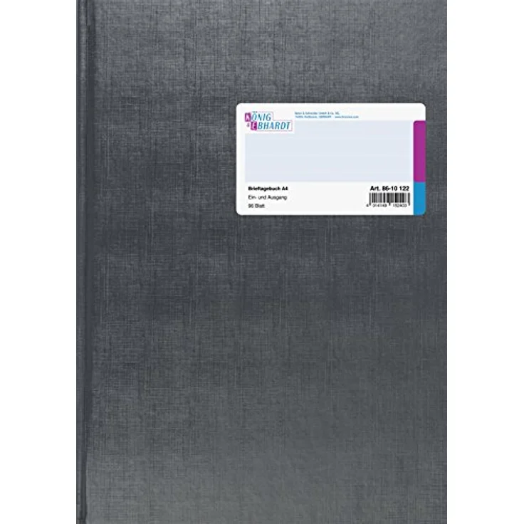 König & Ebhardt Formularblock Brieftagebuch A4, 96 Blatt, Fadenheftung, Deckenband hellblau – Bild 2