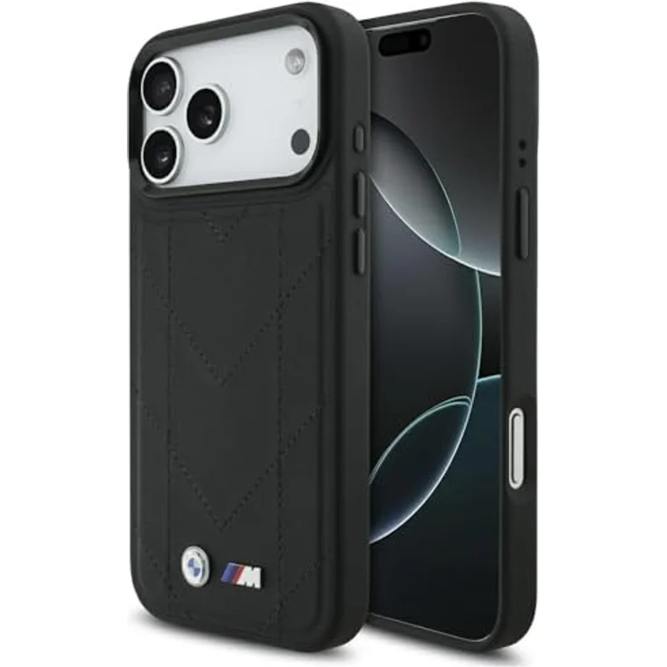CG MOBILE BMW M-Stepplogo Hardcase, Kunstleder/PC/TPU, kompatibel mit MagSafe für iPhone 17 Pro Max (Schwarz) – Bild 1