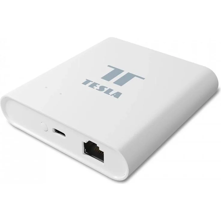 Tesla TSL-GW-GT03ZG Smart RJ-45 Zigbee Hub, Smart Home Hub, Weiss, Sprachsteuerung mit Google Assistant und Amazon Alexa, kompakte Bauweise – Bild 1
