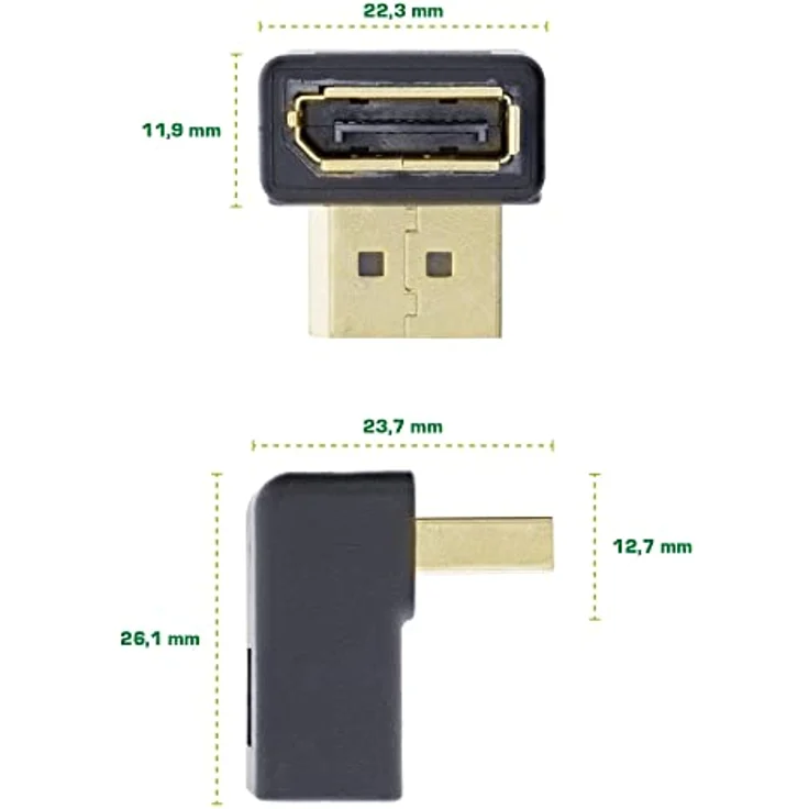 InLine® DisplayPort Adapter, DisplayPort Stecker/Buchse, nach unten gewinkelt, 17199U – Bild 4