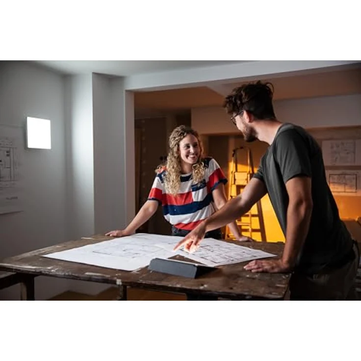 LEDVANCE SMART+ WIFI PLANON FRAMELESS Smarte LED Deckenleuchte, Panel für Innen mit WiFi Technologie, Lichtfarbe änderbar (3000K-6500K), 300mm x 300mm, Kompatibel mit Google und Alexa Voice Control – Bild 4