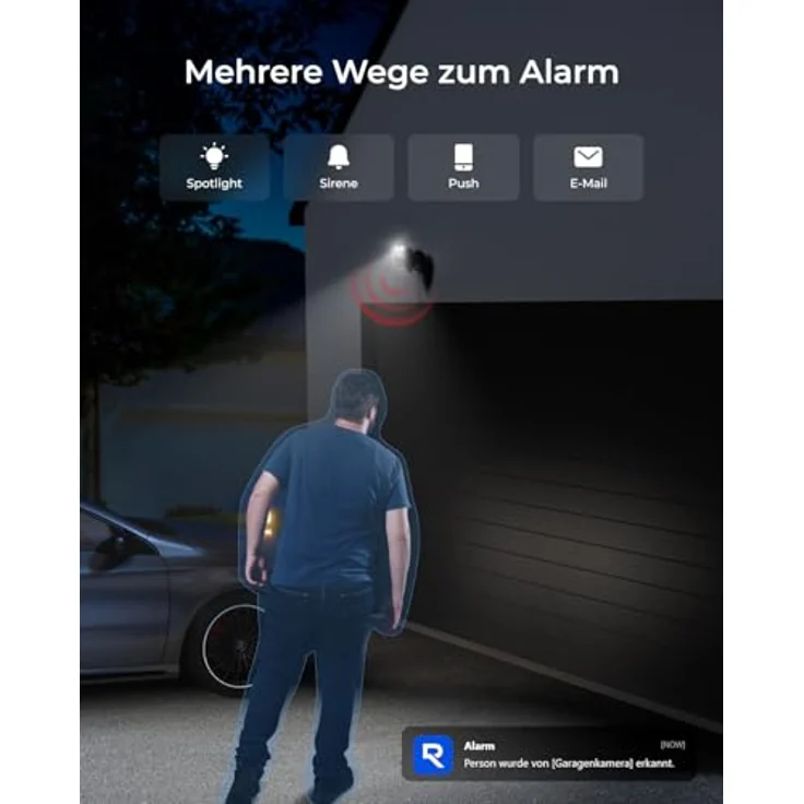 Reolink Lumus 2K Überwachungskamera mit Farb-Nachtsicht, dual-band Wi-Fi, Plug-in und smarter KI-Erkennung – Bild 4