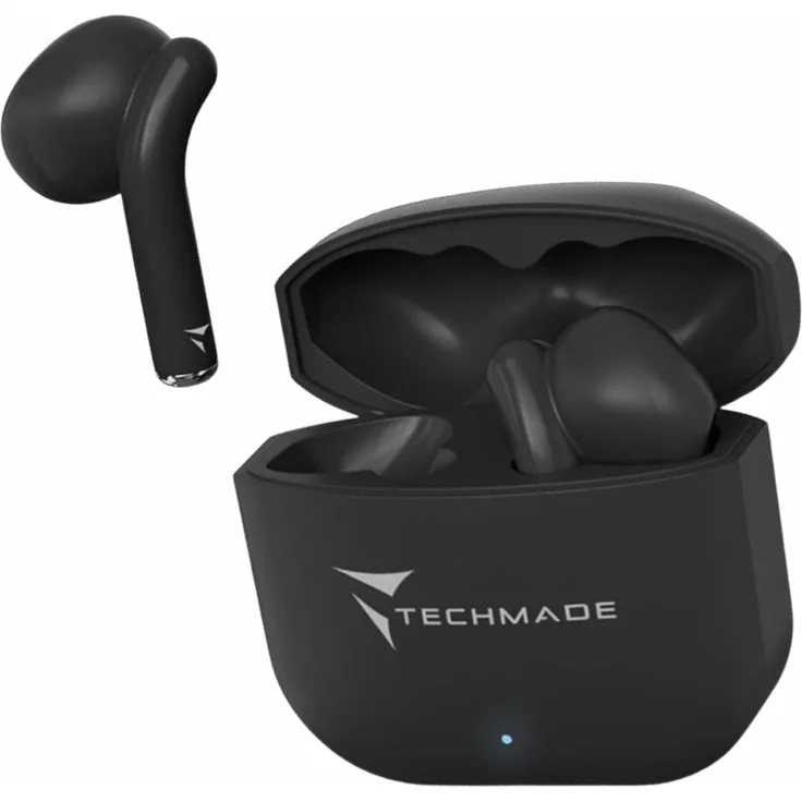 Techmade AI Kabellose Ohrhörer, Noise-Cancelling mit Bluetooth 5.3, schwarz