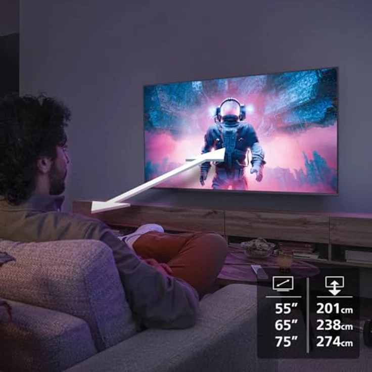 Philips 75MLED810, 75 Zoll Mini LED 4K Smart TV mit P5 Perfect Picture Engine, Titan OS, Dolby Vision und Dolby Atmos Sound – Bild 3