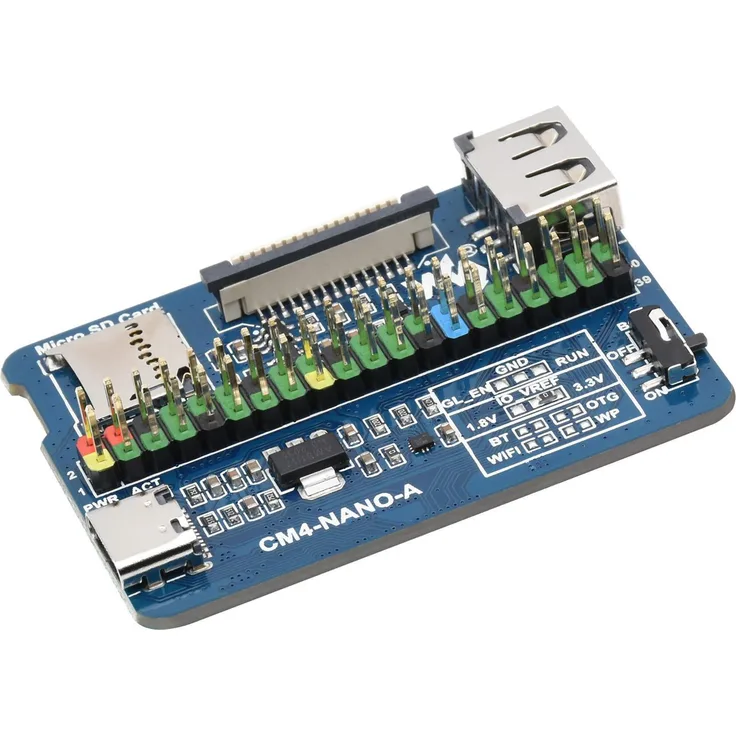 Sertronics WaveShare Nano Base Board (A) für Raspberry Pi Compute Module 4, Mini-Board mit 5V USB-C, MIPI CSI-2-Anschluss, Micro-SD-Steckplatz, 55 x 40 mm