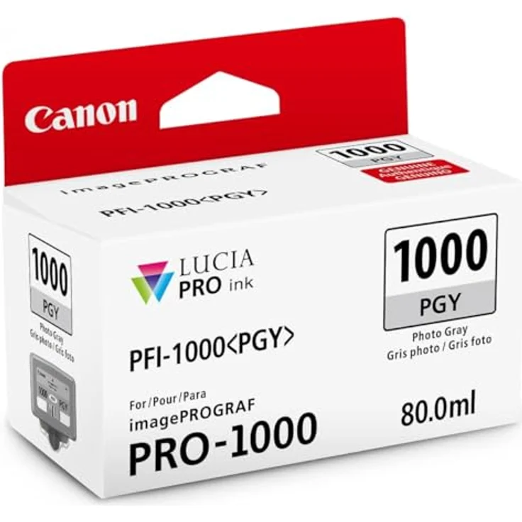 Canon PFI-1000 PGY original Tintenpatrone Foto Grau para Impresora Fotográfica PRO-1000 – Bild 2