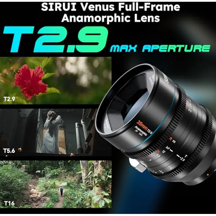 SIRUI Anamorphes Objektiv T2.9 1,6X 35 mm für Vollformat (Monture Z), 18 Elemente in 13 Gruppen, ovales Bokeh, 2,4:1 Seitenverhältnis – Bild 4