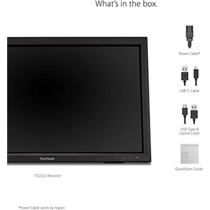 VIEWSONIC TD2223 - 21,5 Zoll, Full HD (1920 x 1080 Pixel), TN, 75 Hz, 5 ms, 250 cd/m² (TD2223) – Bild 8