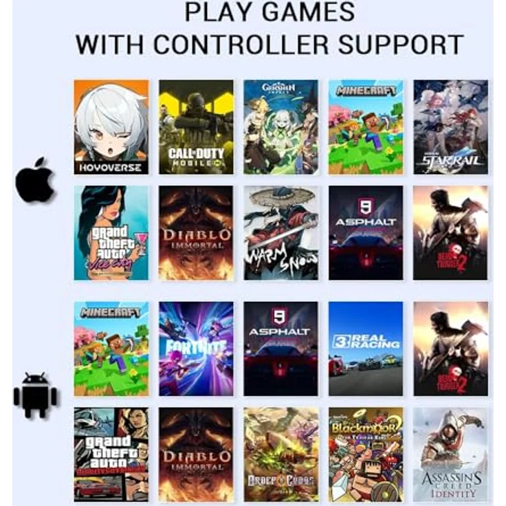 Gamesir X5 Lite, mobiler Gamecontroller mit Smartphone-Halterung, Wasabi-Grün, USB-C, präzise Joysticks und Turbo-Funktion – Bild 8