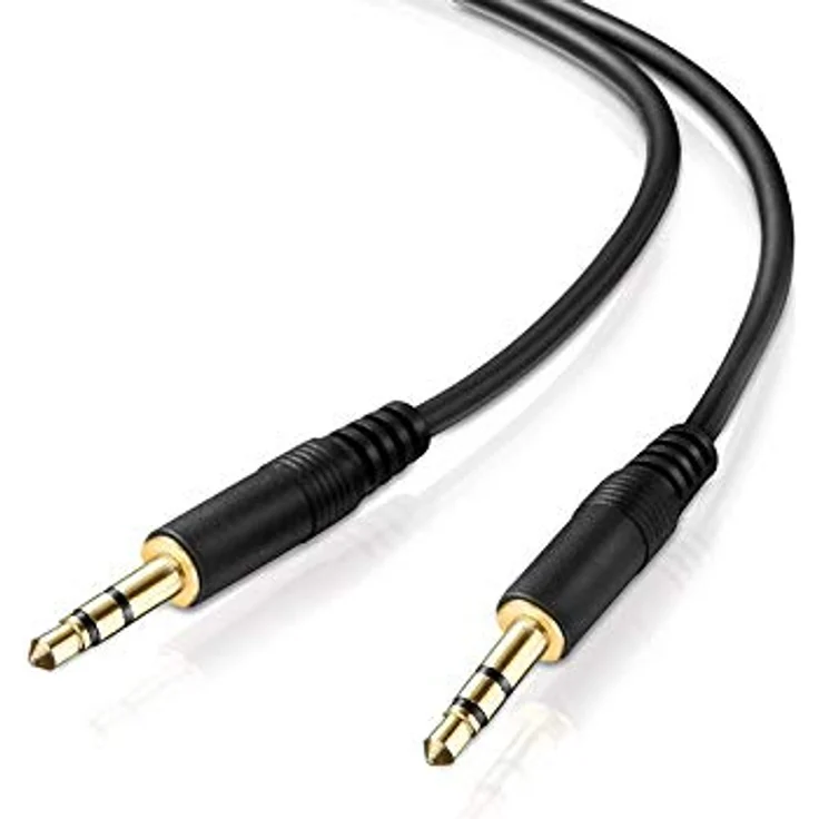 3 m Stereo-Aux-Kabel 2-mal 3,5-mm-Stecker Klinke vergoldet Ultraslim-Design – Bild 2