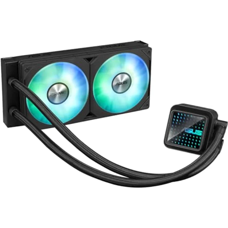 ASUS Prime LC 240 ARGB All-in-One-Flüssig-CPU-Wasserkühlung (zwei ARGB Lüfter, anpassbarer Infinity-Spiegel, 400 mm Schläuche, CPU-Sockel Intel LGA 1851, 1700, 1200, 115X, AMD AM5, AM5, futuristische Ästhetik) – Bild 1