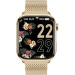 Ice-Watch ICE Smart 2.0 Smartwatch, goldfarben mit Milanaiseband, AMOLED Display, Herzfrequenzmessung, Schlaftracker, wasserdicht IP68
