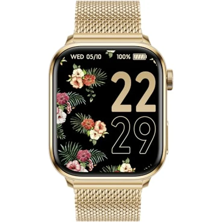 Ice-Watch ICE Smart 2.0 Smartwatch, goldfarben mit Milanaiseband, AMOLED Display, Herzfrequenzmessung, Schlaftracker, wasserdicht IP68 – Bild 1