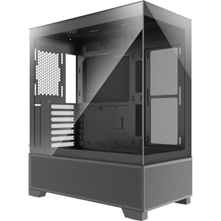 Xilence Gehäuse BEAM Schwarz (XG172), elegantes ATX Midi Tower Gehäuse mit Aquarium-Glas-Design, drei ARGB PWM Lüftern und hohem Airflow, Schwarz – Bild 10
