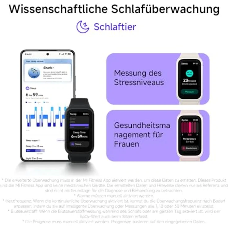 XIAOMI Smart Band 9 Active pink, 1,47 AMOLED-Display, 18 Tage Akkulaufzeit – Bild 8